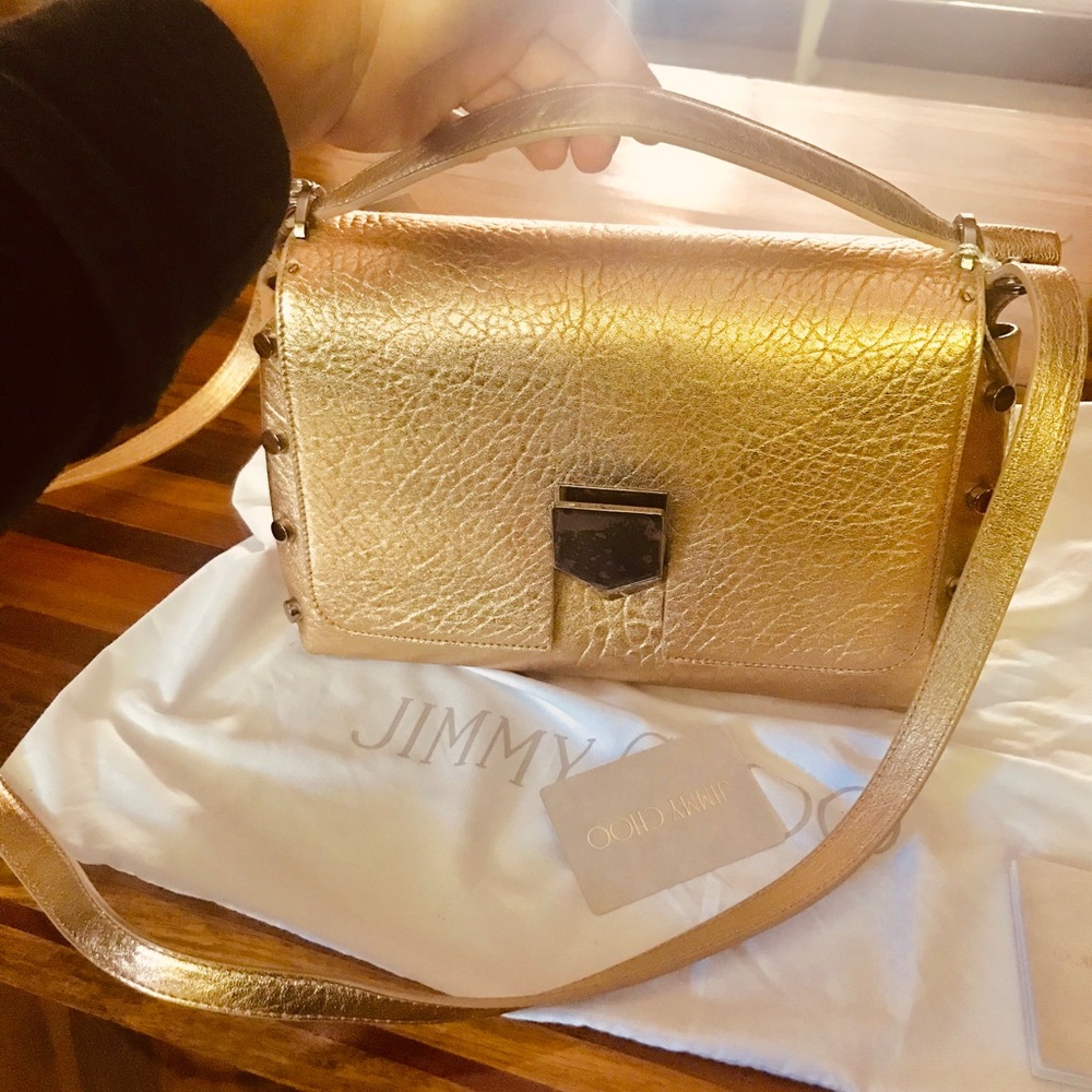Metallic Jimmy choo handbag/Crossbody - Picture 7 of 8